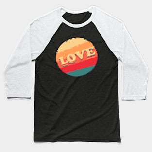 Love Vintage retro style Baseball T-Shirt